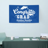 Glückwunschs Grad Blue Graduation Party Banner (Messeveranstaltung)