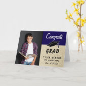 Glückwunschs Grad Blue Rustica Abschluss Card Karte (Gelbe Blume)