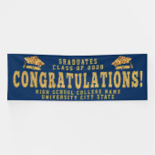 GLÜCKWUNSCHS GRAD Custom School Abschluss Zeremoni Banner (Horizontal)