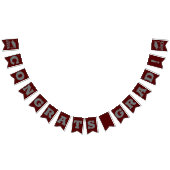 Glückwunschs Grad Dark Maroon und Grau Wimpelkette (Alle)