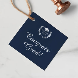 Glückwunschs Grad Elegant Navy Blue Custom Abschlu Geschenkanhänger