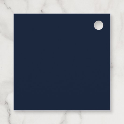 Glückwunschs Grad Elegant Navy Blue Custom Abschlu Geschenkanhänger (Rückseite)