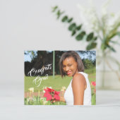 Glückwunschs Grad Foto Abschluss Ankündigungspostkarte (Stehend Vorderseite)