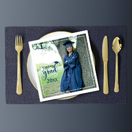 Glückwunschs Grad Foto Abschluss Napkins Serviette