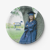 Glückwunschs Grad Foto Abschluss Paper Teller (Vorderseite)