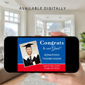 Glückwunschs Grad Foto Blue Red White 2025 Abschlu Ankündigung