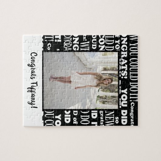 Glückwunschs Grad Foto Puzzle (Horizontal)