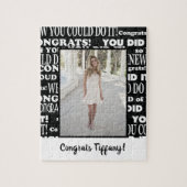 Glückwunschs Grad Foto Puzzle (Vertikal)