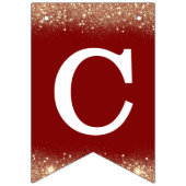 Glückwunschs Grad Glückwunsch Red Maroon Wimpelkette (Zweite Fahne)