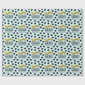Glückwunschs Grad Gold Banner Celebration Pattern Geschenkpapier (Flach)