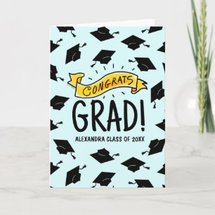 Glückwunschs Grad Gold Banner Celebration Pattern Karte