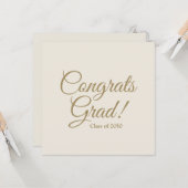 Glückwunschs grad gold creme benutzerdefinierte Sk Karte (Vorderseite/Rückseite Beispiel)