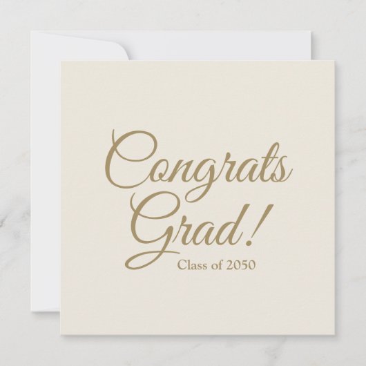 Glückwunschs grad gold creme benutzerdefinierte Sk Karte (Vorderseite)