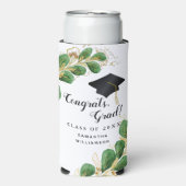 Glückwunschs Grad Grüne Graduation Party Selters Dosenkühler (Seltzer Vorderseite)