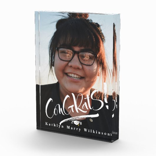 Glückwunschs Grad Moderner Abschluss Fotoblock (Rechts)