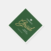 Glückwunschs Grad Moderner Abschluss für Drehbuch Serviette (Ecke)