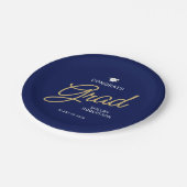 Glückwunschs Grad Moderner Abschluss Pappteller (Schrägansicht)