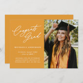 Glückwunschs Grad Moderner Foto Abschluss Ankündigung (Vorne/Hinten)