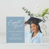 Glückwunschs Grad Moderner Foto Abschluss Ankündigung (Stehend Vorderseite)