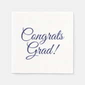 Glückwunschs grad navy blau benutzerdefinierte Skr Serviette (Vorderseite)