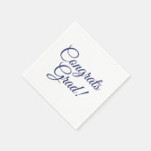 Glückwunschs grad navy blau benutzerdefinierte Skr Serviette (Ecke)