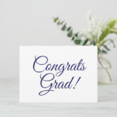 Glückwunschs grad navy blue benutzerdefinierte Skr Karte (Stehend Vorderseite)