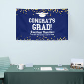 Glückwunschs Grad Navy Blue Grad Party Banner (Messeveranstaltung)