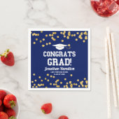 Glückwunschs Grad Navy Blue Grad Party Serviette (Beispiel)