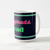 Glückwunschs Grad Neon Letters Kaffeetasse (VorderseiteRechts)
