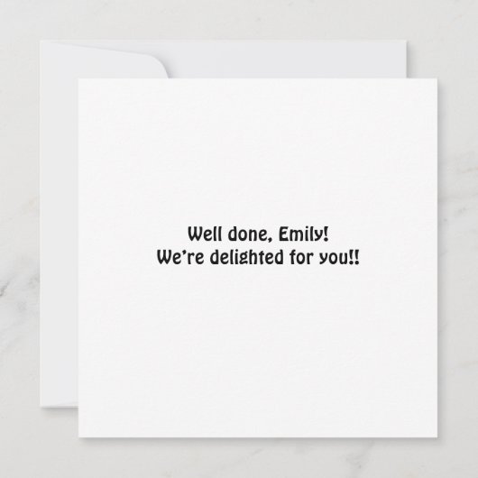 Glückwunschs Grad Sie Nagel Cartoon Owl Spaß Karte (Rückseite)