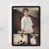 Glückwunschs Graduate Gray Cutout Foto Abschluss Einladung (Rückseite)