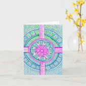 Glückwunschs Junge Mutter Baby Pastel Damask India Karte (Gelbe Blume)