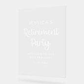 Glückwunschs Ruhestand Party Begrüßung Akryllische Acrylschild (Winkel)