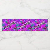 Glückwunschstars Lila Wasserflaschenetikett (Einzelnes Label)