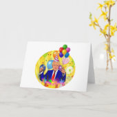 Glückwunschvogel Karte (Gelbe Blume)