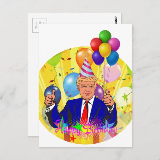 Glückwunschvogel Postkarte (Vorne/Hinten)