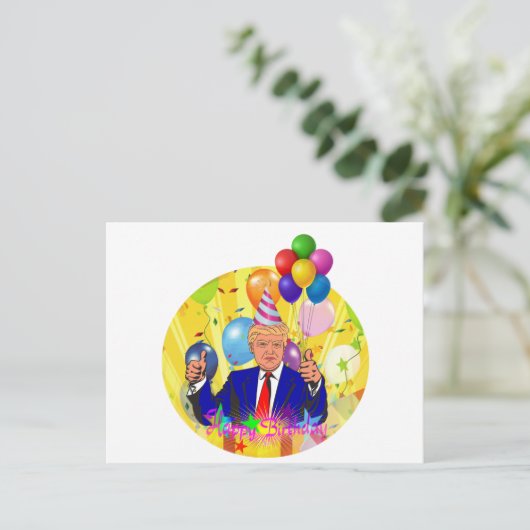 Glückwunschvogel Postkarte (Stehend Vorderseite)