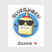 Glued Vibes Funny Glue Pub Aufkleber (Blatt)
