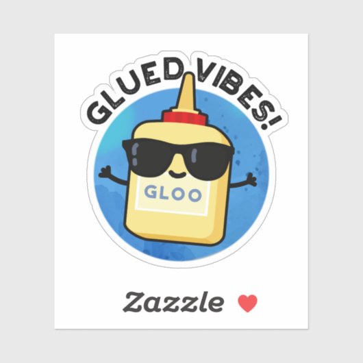 Glued Vibes Funny Glue Pub Aufkleber (Blatt)