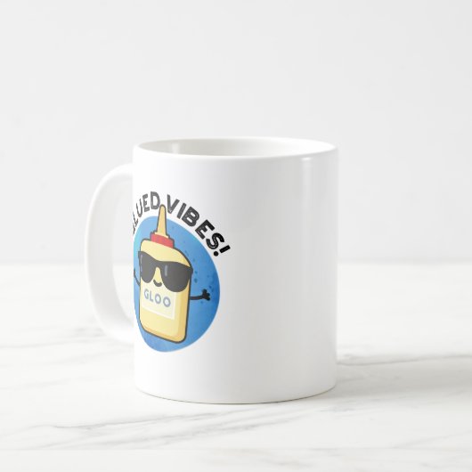 Glued Vibes Funny Glue Pub Kaffeetasse (Vorderseite Links)