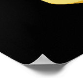 Glued Vibes Funny Glue Pun Dark BG Poster (Ecke)