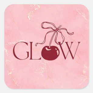 Glüh-Sticker Quadratischer Aufkleber