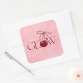 Glüh-Sticker Quadratischer Aufkleber (Umschlag)