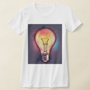 Glühbirne Aquarell-Malerei, Birne T-Shirt
