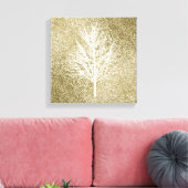 Glühbirne aus hellgoldenem funkelnden Glitzer Leinwanddruck (Insitu (Wohnzimmer))