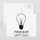 Glühbirne (BLACK LOGO) Postkarte (Vorne/Hinten)