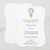 Glühbirne Einladung (Vorne/Hinten)