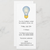 Glühbirne Einladung (Vorne/Hinten)