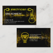 Glühbirne für den Power-Elektrobetrieb Visitenkarte (Vorne/Hinten)