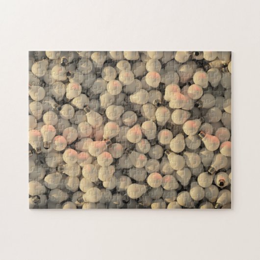 Glühbirne, grau, unerreichbar, herausfordernd puzzle (Horizontal)